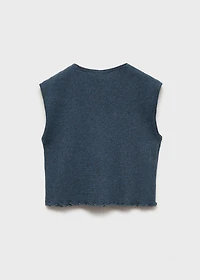 Ribbed knitwear vest