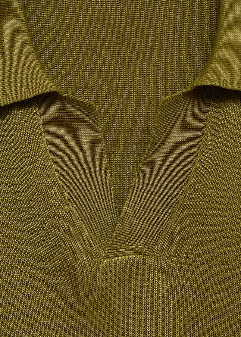 Cotton polo shirt with microstructure