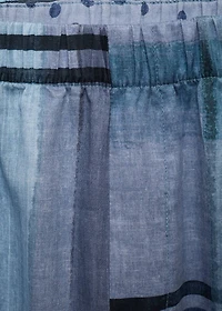 Printed pajama pants with piping