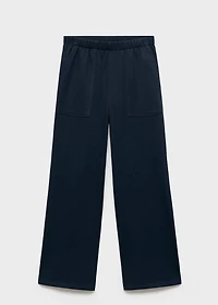 Cotton joggers with seams