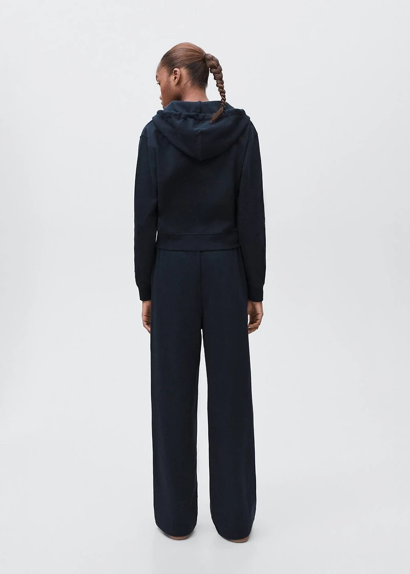 Cotton joggers with seams