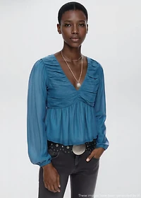 Ruched flowing blouse