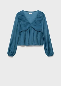 Ruched flowing blouse
