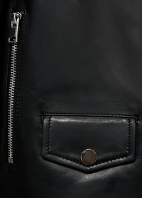 Leather biker jacket