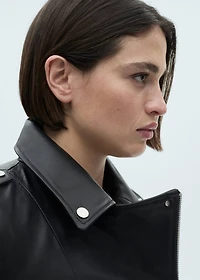 Leather biker jacket