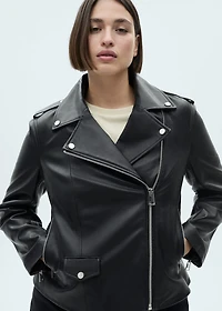 Leather biker jacket