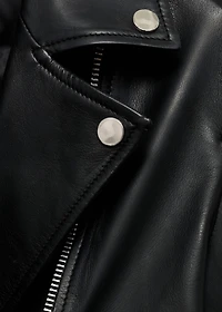 Leather biker jacket