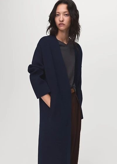 Knitted long coat