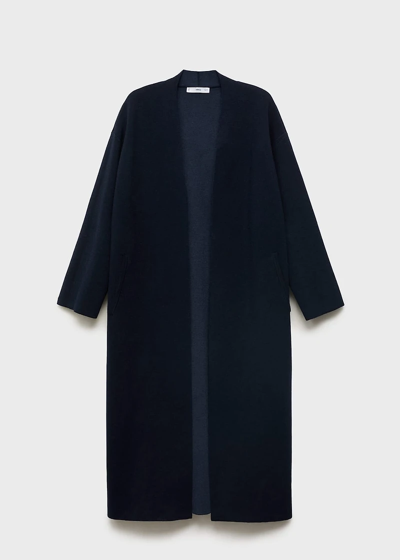 Knitted long coat