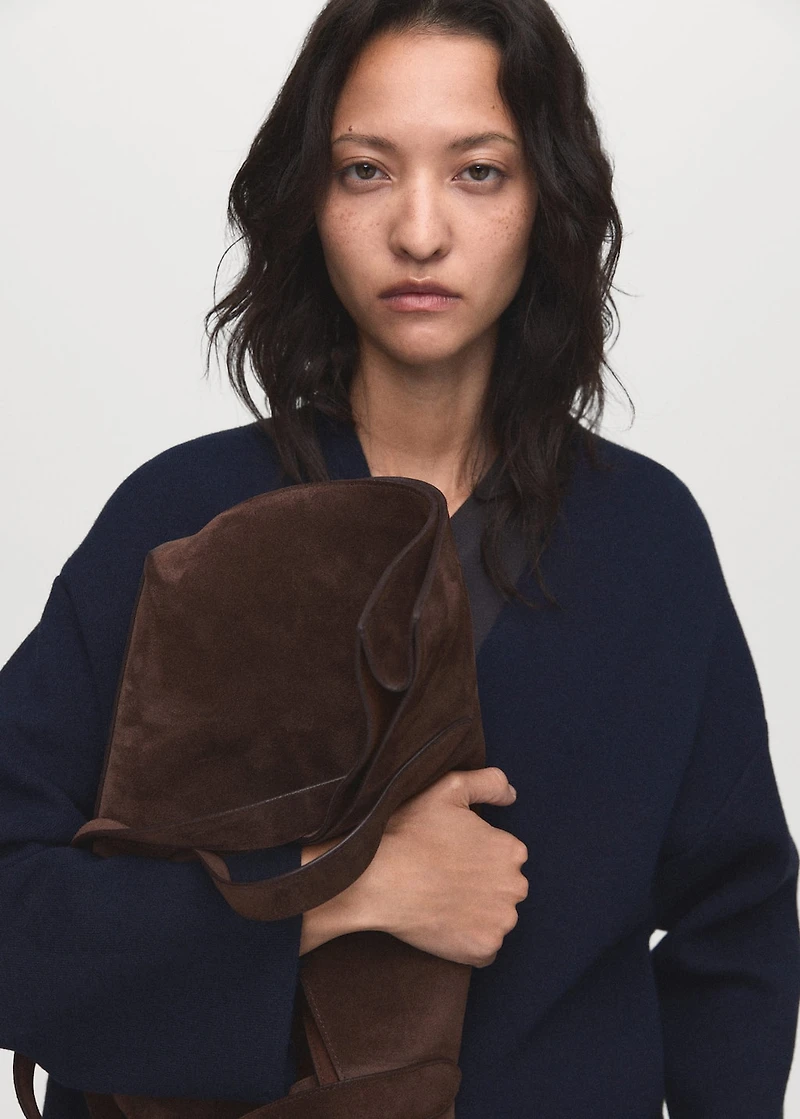 Knitted long coat