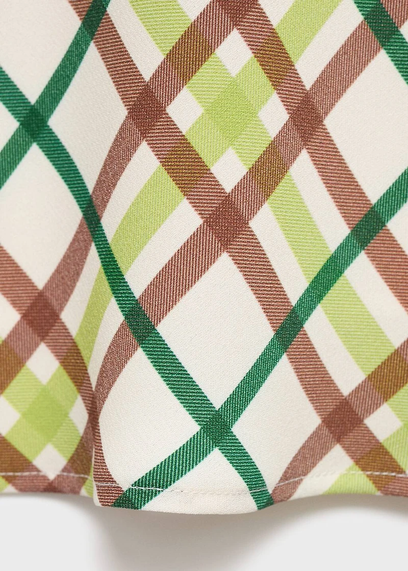 Short checked skirt
