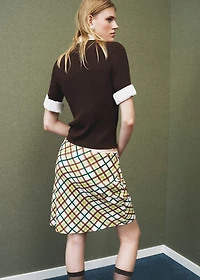 Short checked skirt