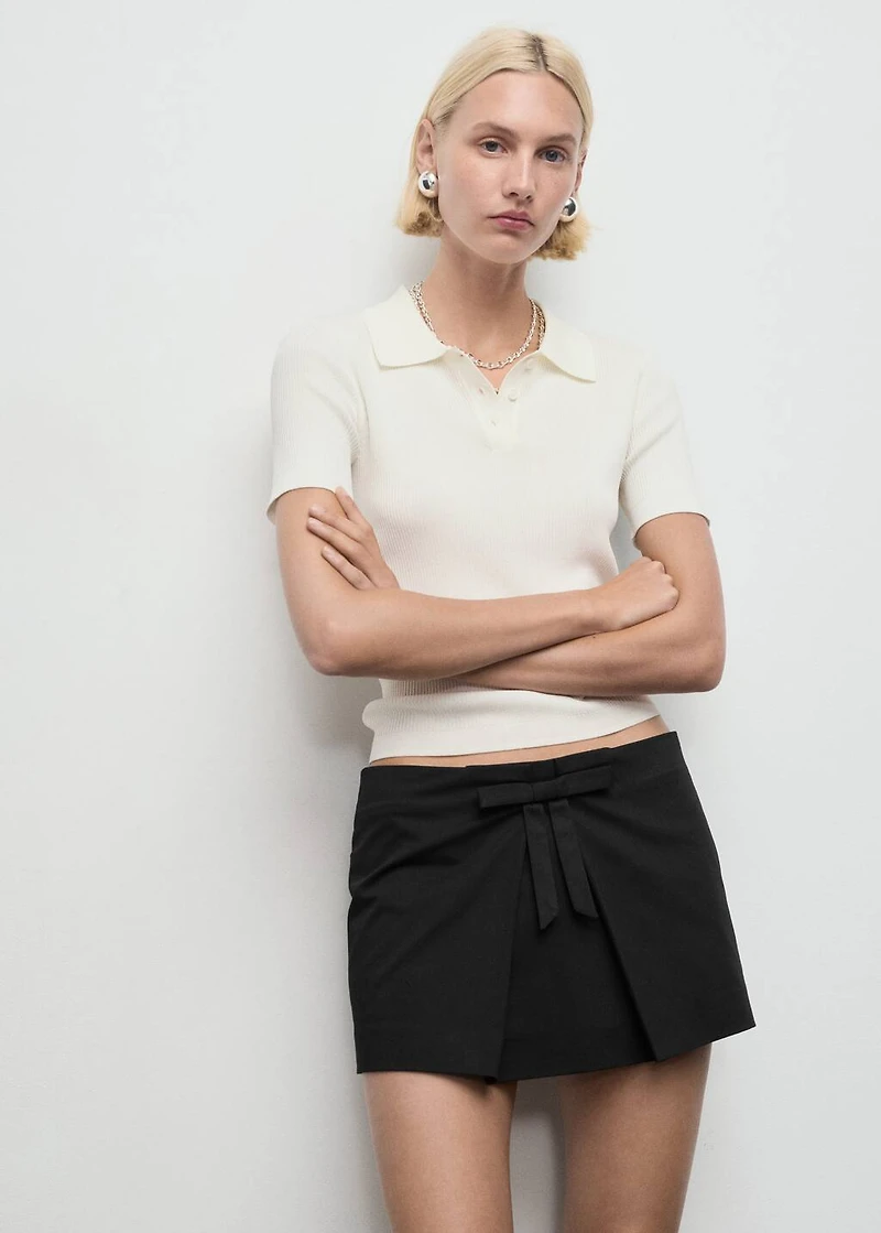 Mini skort with bow