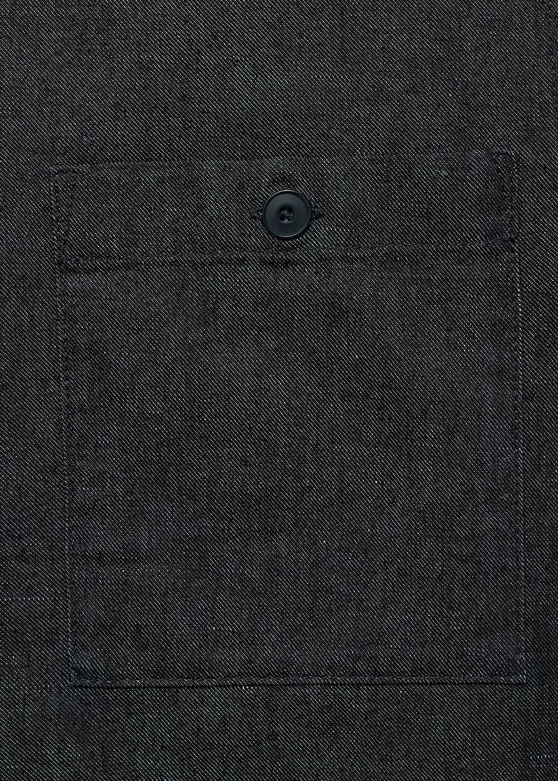Denim overshirt with pocket
