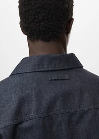 Denim overshirt with pocket
