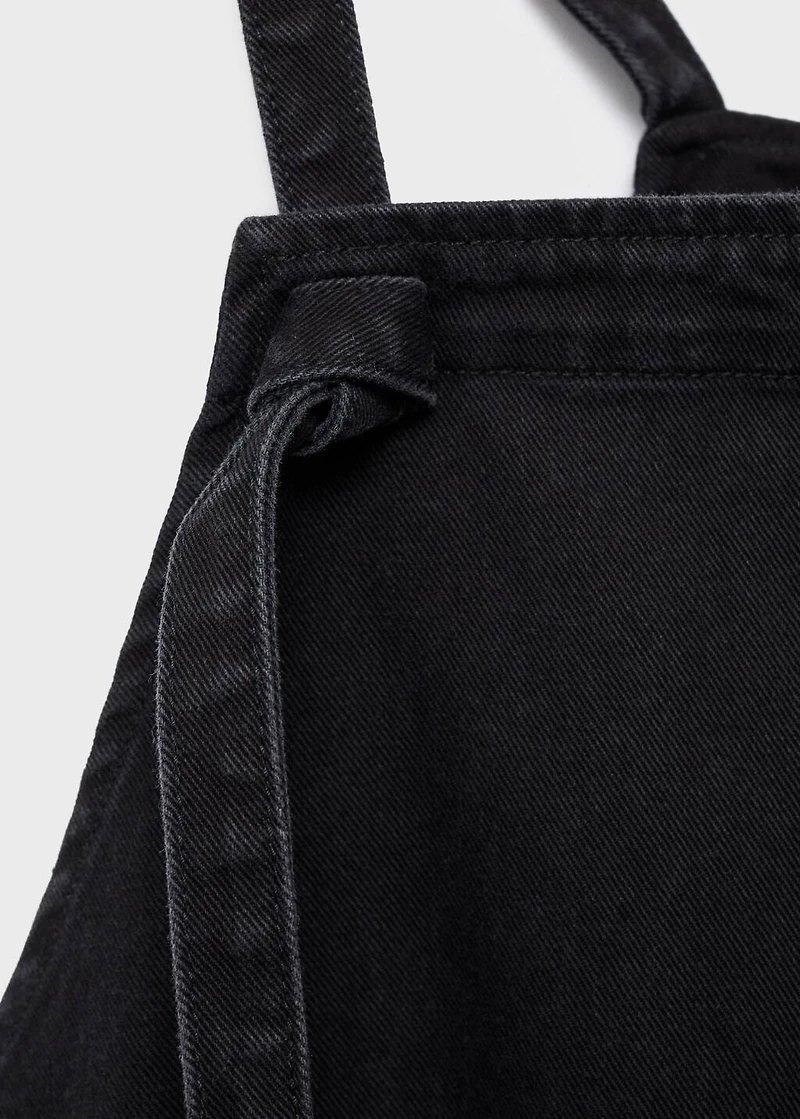 Maternity denim dungarees