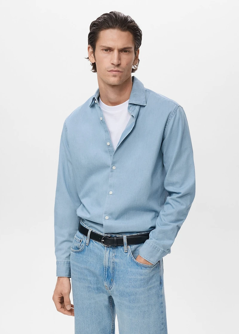 100% cotton chambray shirt