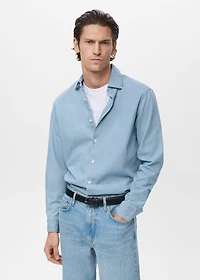 100% cotton chambray shirt