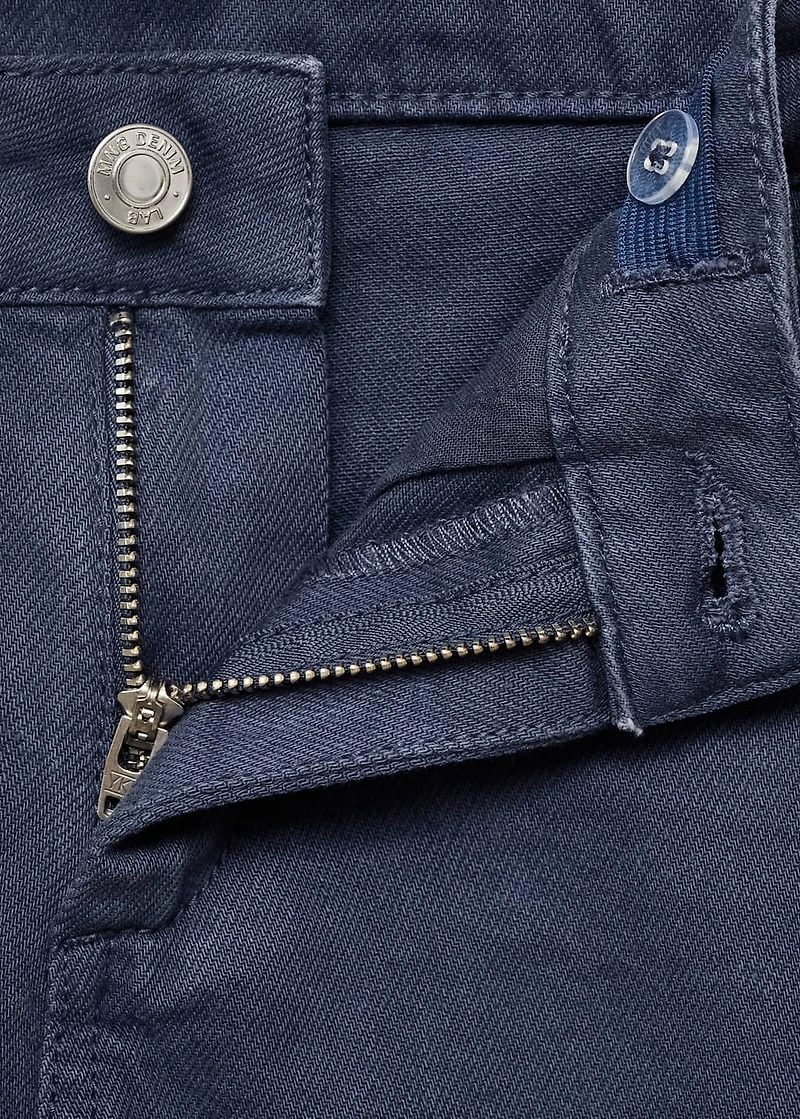Wide-leg jeans with flower detail