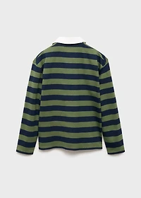 Striped cotton polo shirt