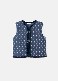 Floral quilted vest