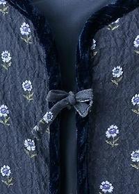 Floral quilted vest