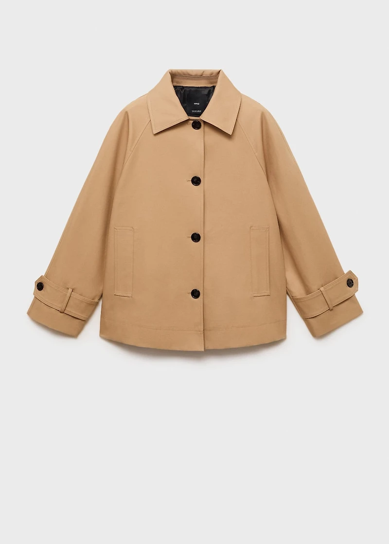 Oversized parka with epaulettes