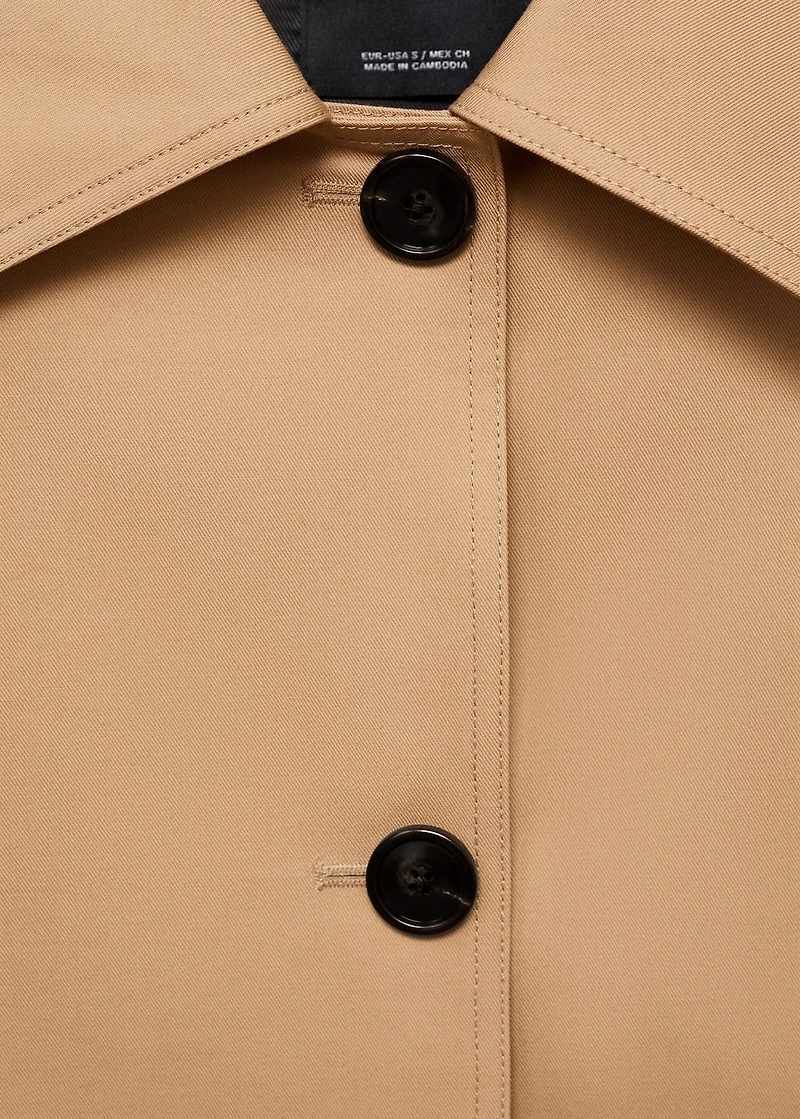 Oversized parka with epaulettes