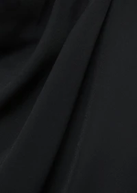 Long jumpsuit with draped neck and belt
