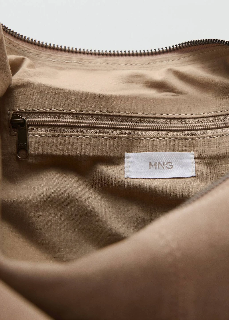 Leather tote bag