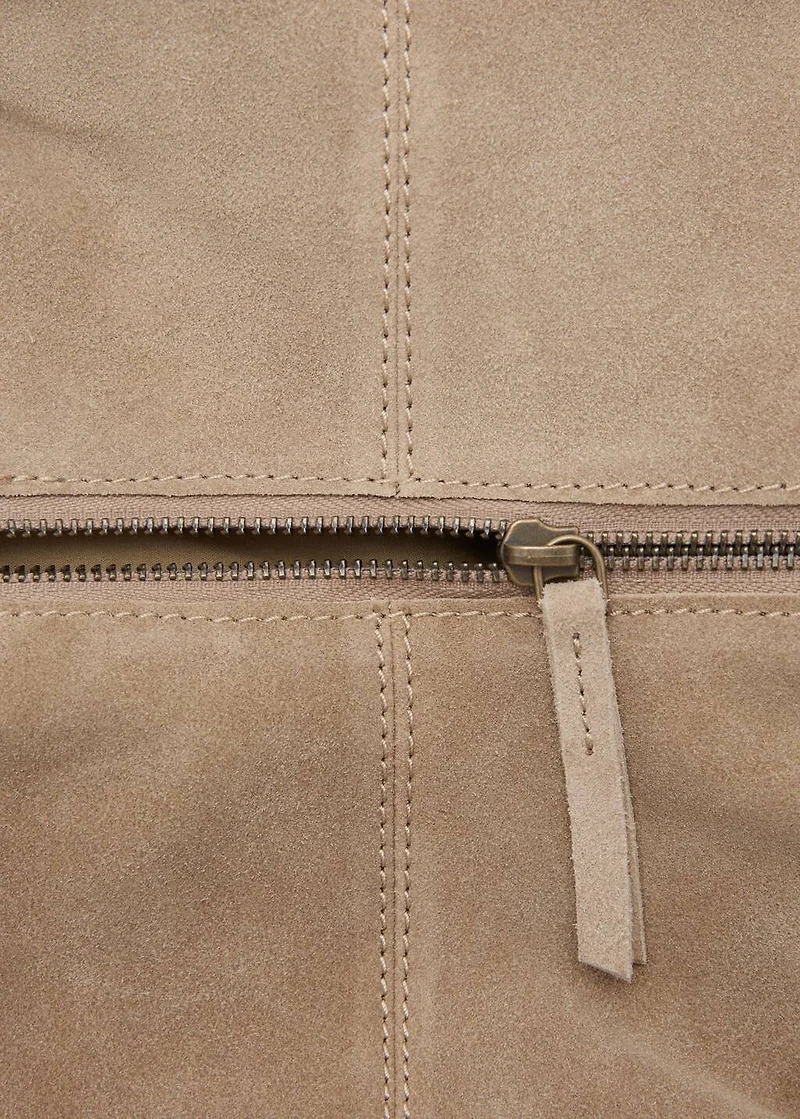 Leather tote bag