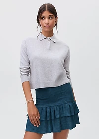 Gathered skirt with ruffles