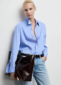 Striped straight shirt