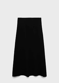Flared knitted skirt