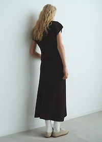 Flared knitted skirt
