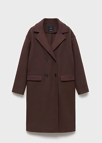 Double-breasted midi coat