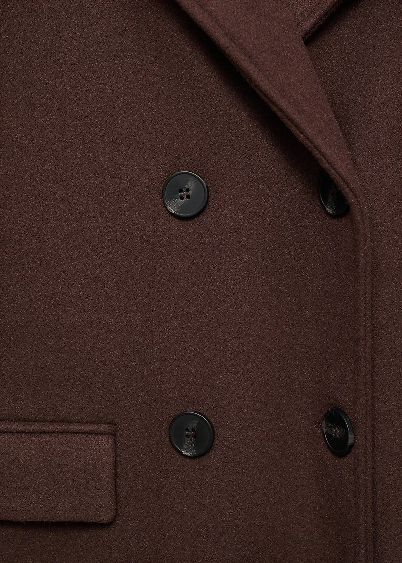 Double-breasted midi coat