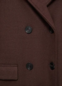 Double-breasted midi coat
