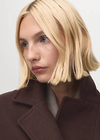 Double-breasted midi coat
