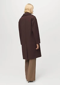Double-breasted midi coat