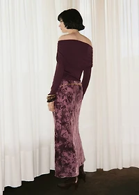 Long jacquard skirt