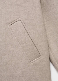 Short coat with notched lapel collar