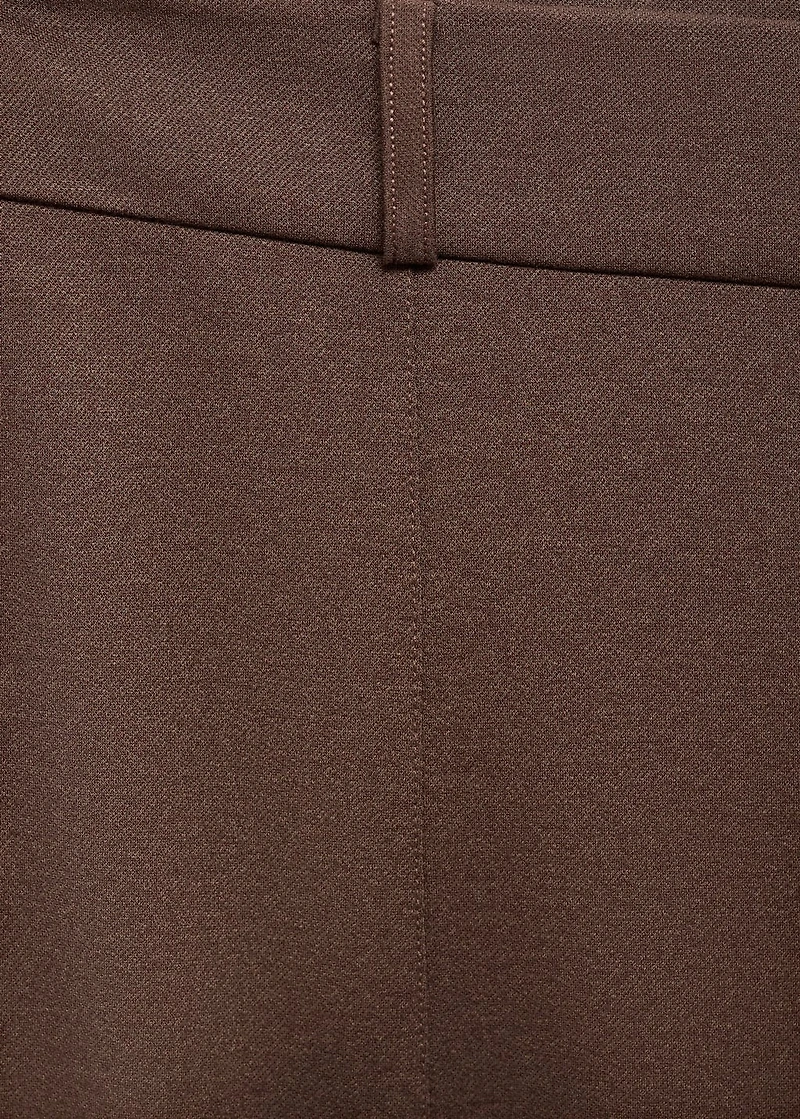 High-waisted wide-leg pants with belt loops