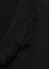 Crossover top with frayed trim