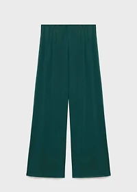 Pleated wide leg trousers