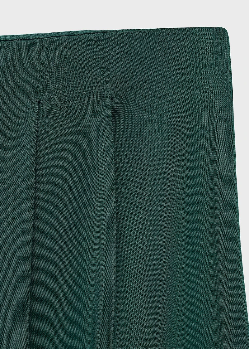 Pleated wide leg trousers