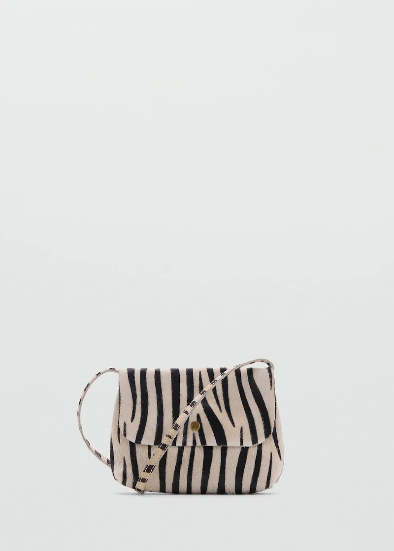100% zebra-print skin bag