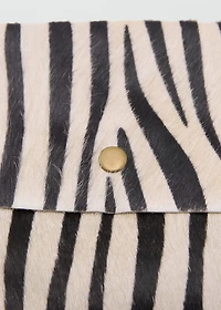 100% zebra-print skin bag