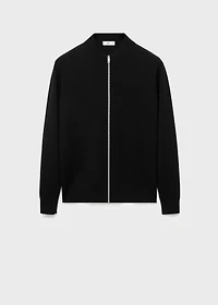 Zipped knit cardigan