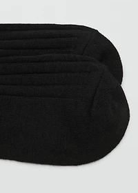Ribbed wool blend socks